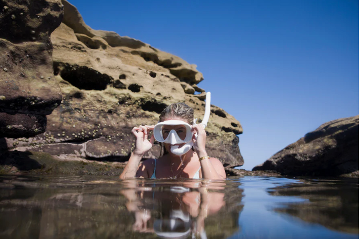 Mirage Sports Sunset Mask & Snorkel Set - White