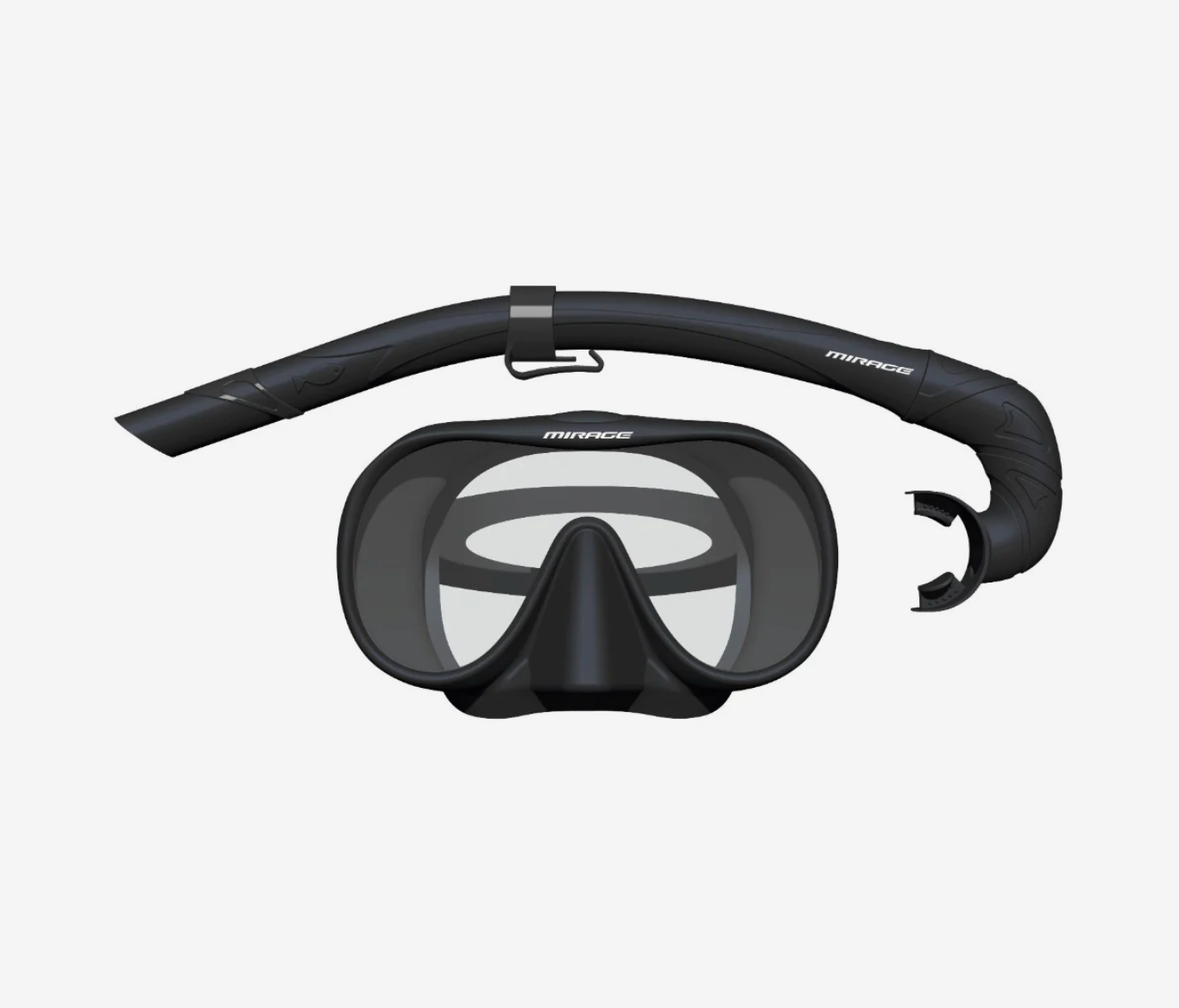 Mirage Sports Sunset Mask & Snorkel Set - Black