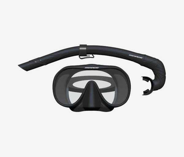 Mirage Sports Sunset Mask & Snorkel Set - Black