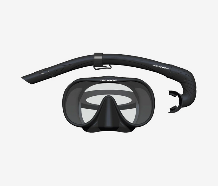 Mirage Sports Sunset Mask & Snorkel Set - Black