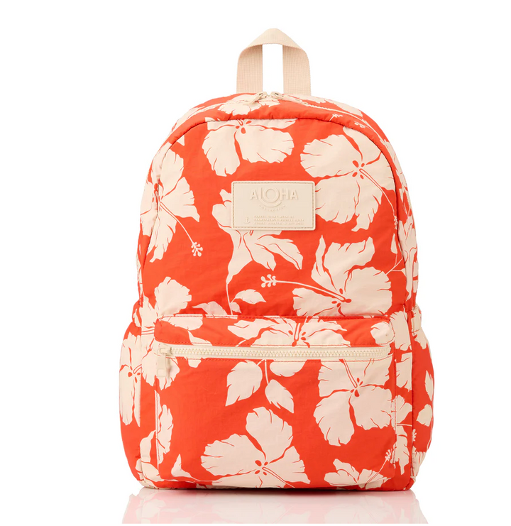 Aloha Collection Salina Backpack - Red Haute & Sandstone