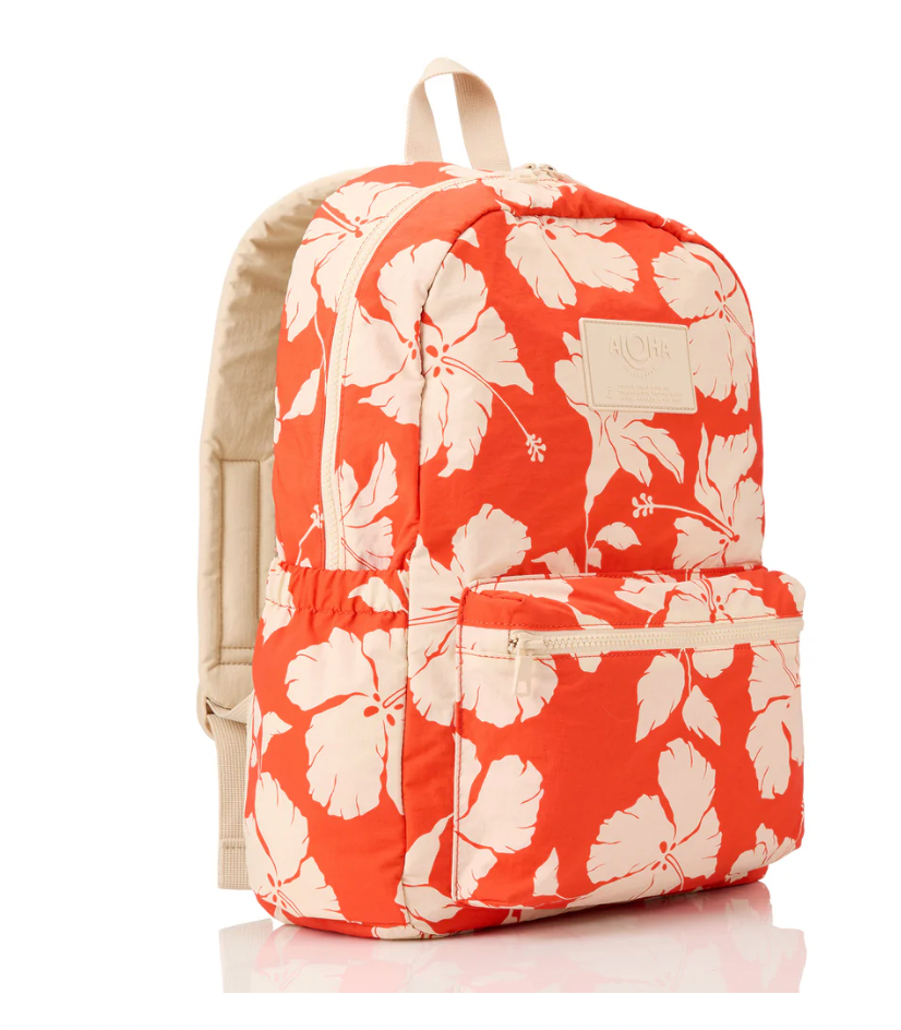Aloha Collection Salina Backpack - Red Haute & Sandstone
