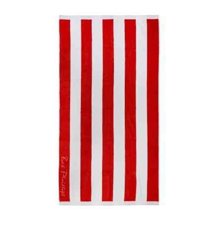 Cotton Beach Bas Phillips Cabana Luxury Towel- Ruby Red
