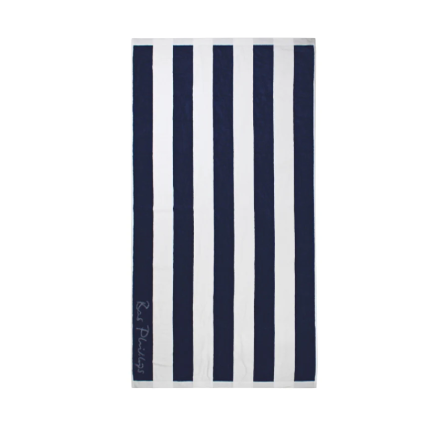 Cotton Beach Bas Phillips Cabana Luxury Towel- Navy