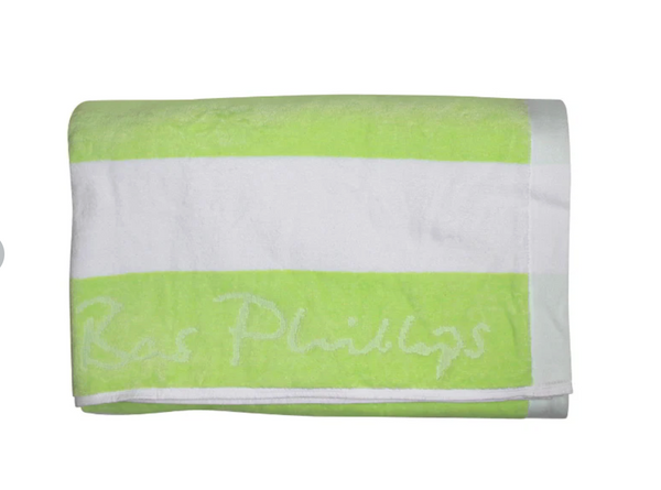Cotton Beach Bas Phillips Cabana Luxury Towel- Lime