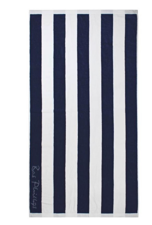 Cotton Beach Bas Phillips Cabana Luxury Towel- Navy