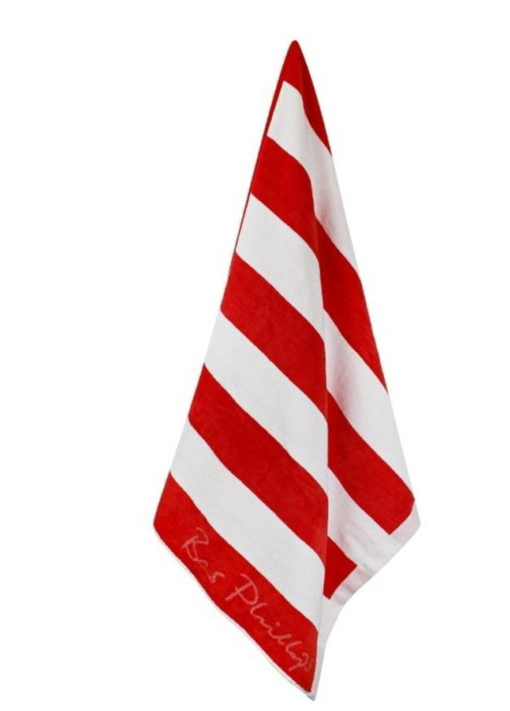Cotton Beach Bas Phillips Cabana Luxury Towel- Ruby Red