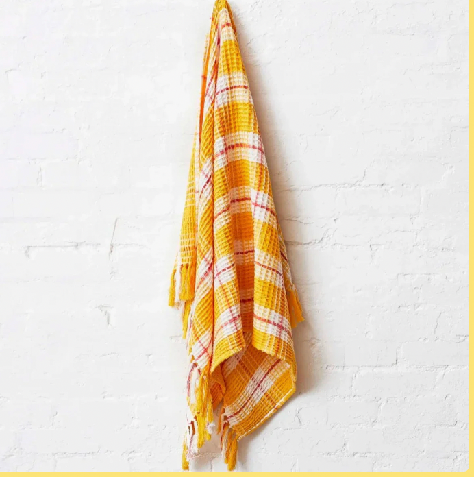 Kip&Co Waffle Beach Towel - Lemon Meringue