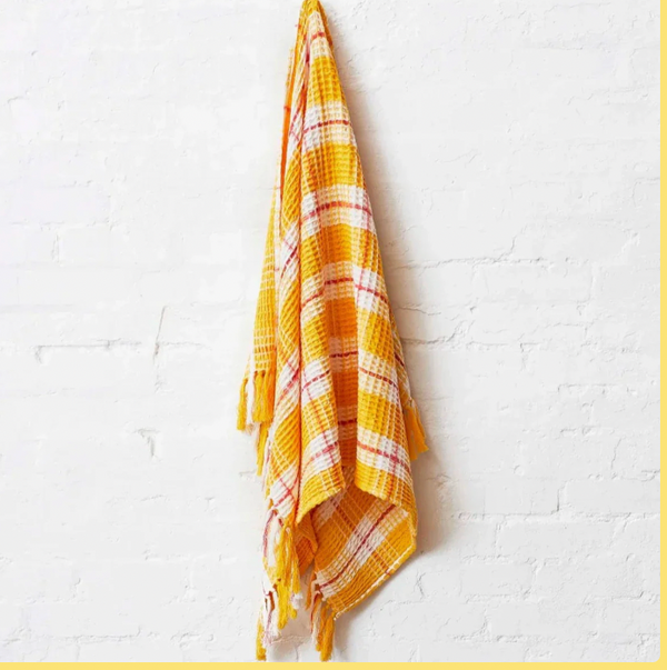 Kip&Co Waffle Beach Towel - Lemon Meringue
