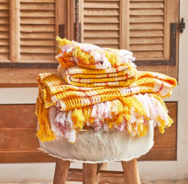 Kip&Co Waffle Beach Towel - Lemon Meringue