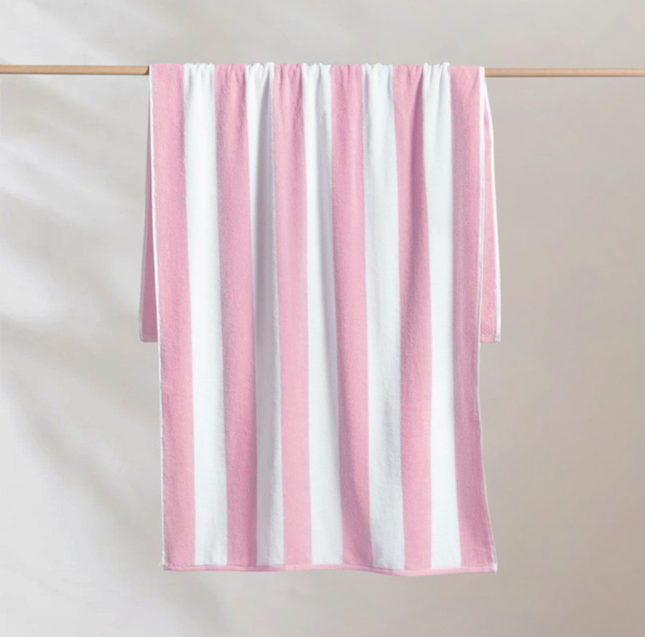 Canningvale Cabana Cotton Terry Beach Towel - Pink Striped