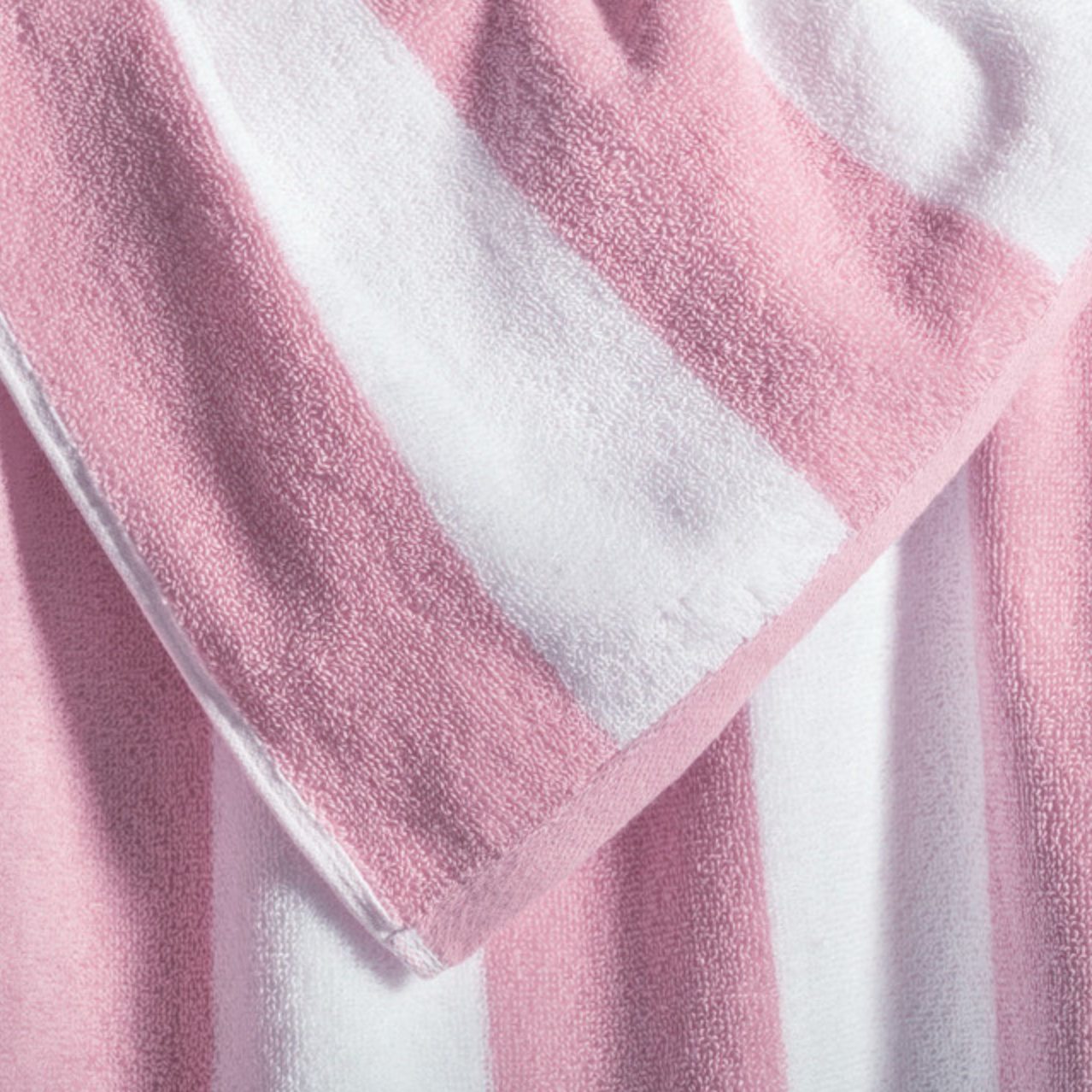 Canningvale Cabana Cotton Terry Beach Towel - Pink Striped