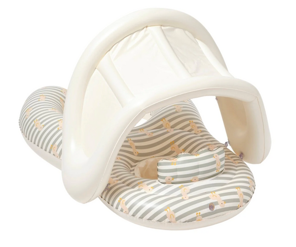 SunnyLife Float Together Baby Seat - Dex the Duck Sage Stripe