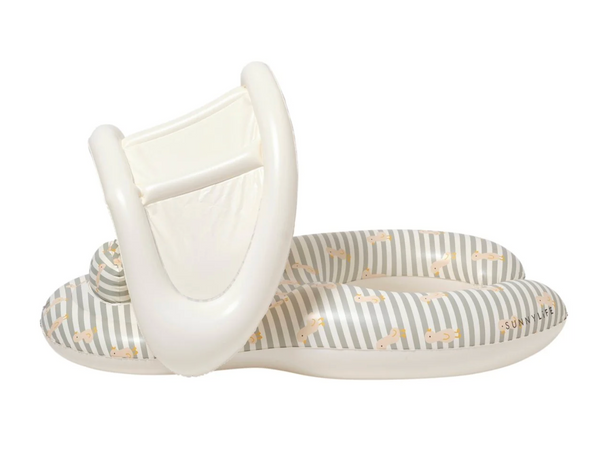 SunnyLife Float Together Baby Seat - Dex the Duck Sage Stripe