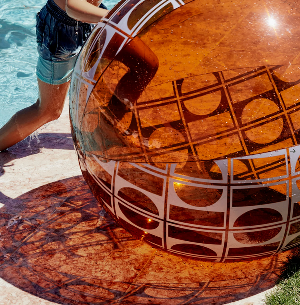 Pool Buoy Lux Beach Ball - Hourglass Amber