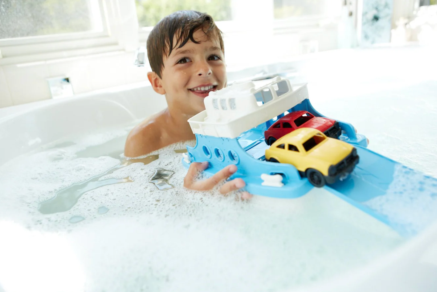 Green Toys - Ferry Boat & 2 Mini Cars