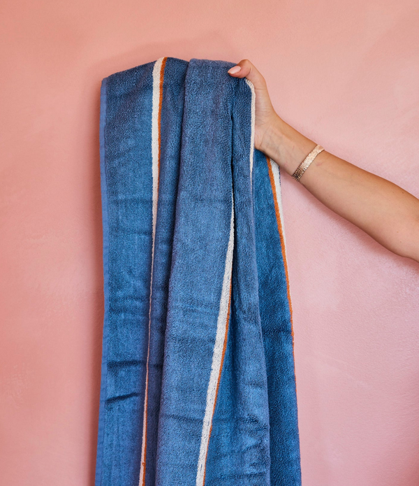 Kip&Co Bamboo Terry Beach Towel - Blue Lagoon