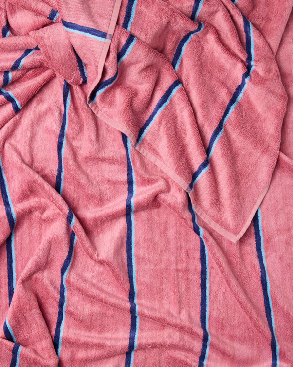 Kip&Co Bamboo Terry Beach Towel - Blushing Stripe
