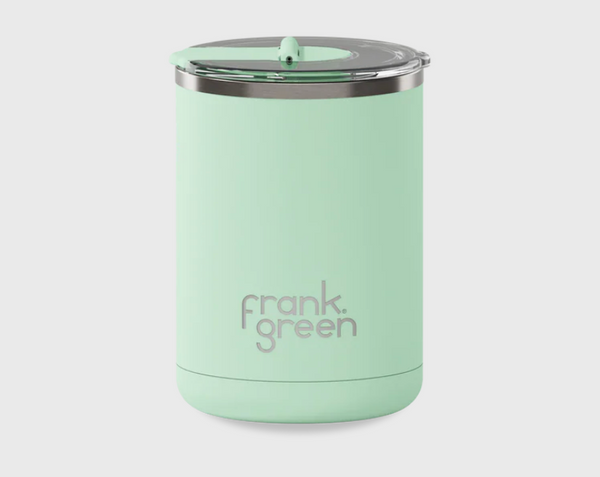 Frank Green Ceramic Reusable Cup  Hinged Lid 355ml - Peppermint