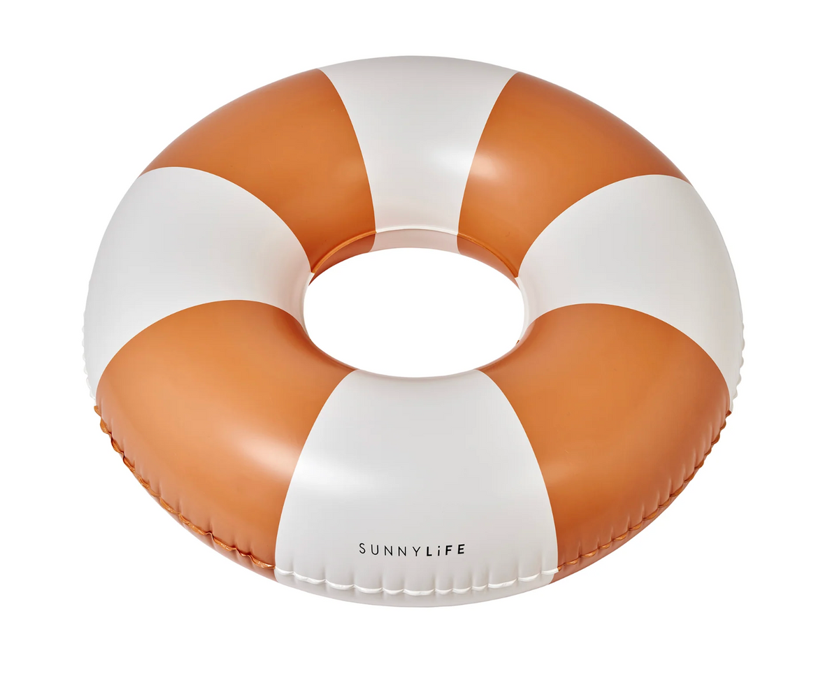 SunnyLife Luxe Tube Pool Ring - Tierra Clay Stripe