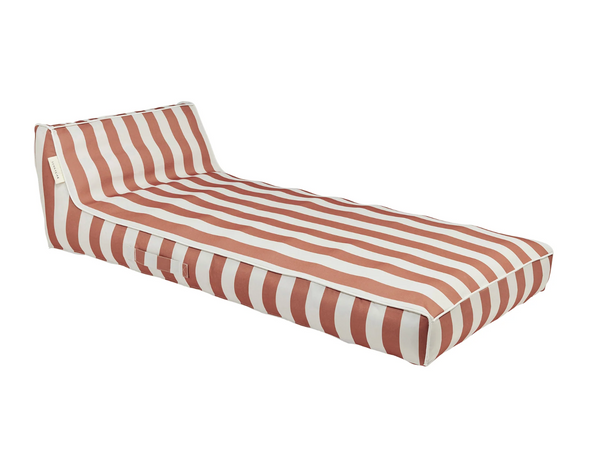 SunnyLife Luxe Lie-On Lounger- Tierra Clay Stripe