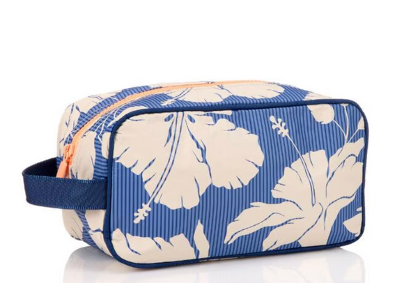 Aloha Collection Salina Tiny Stripe Dopp Kit -Navy