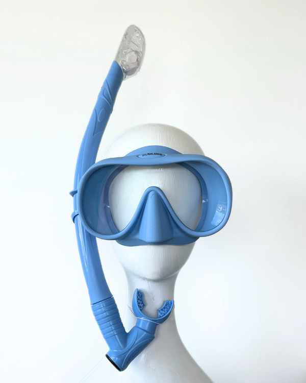 Sublime Supplies Deluxe Silicone Snorkel Set  - Blue