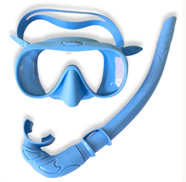Sublime Supplies Deluxe Silicone Snorkel Set  - Blue