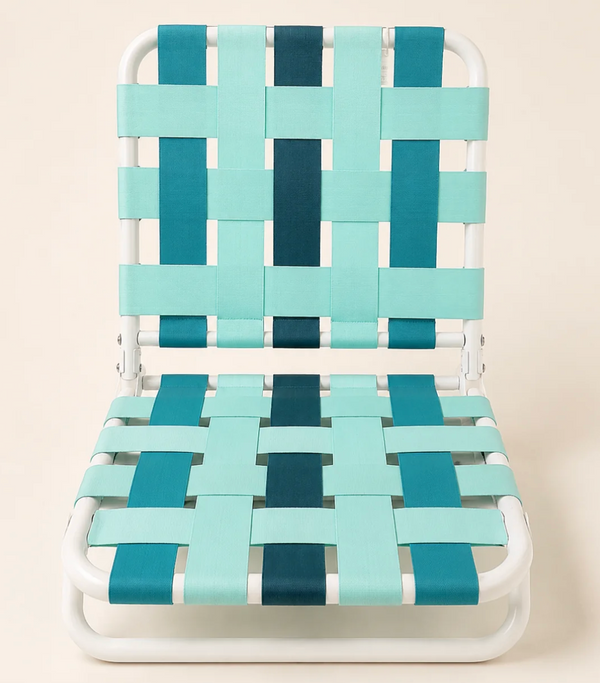 Salty Shadows Recline Beach Chair - Dusty Turquoise