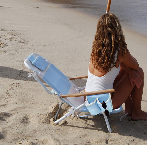 SunnyLife DeLuxe Beach Chair - La Mer Med Blue Stripe