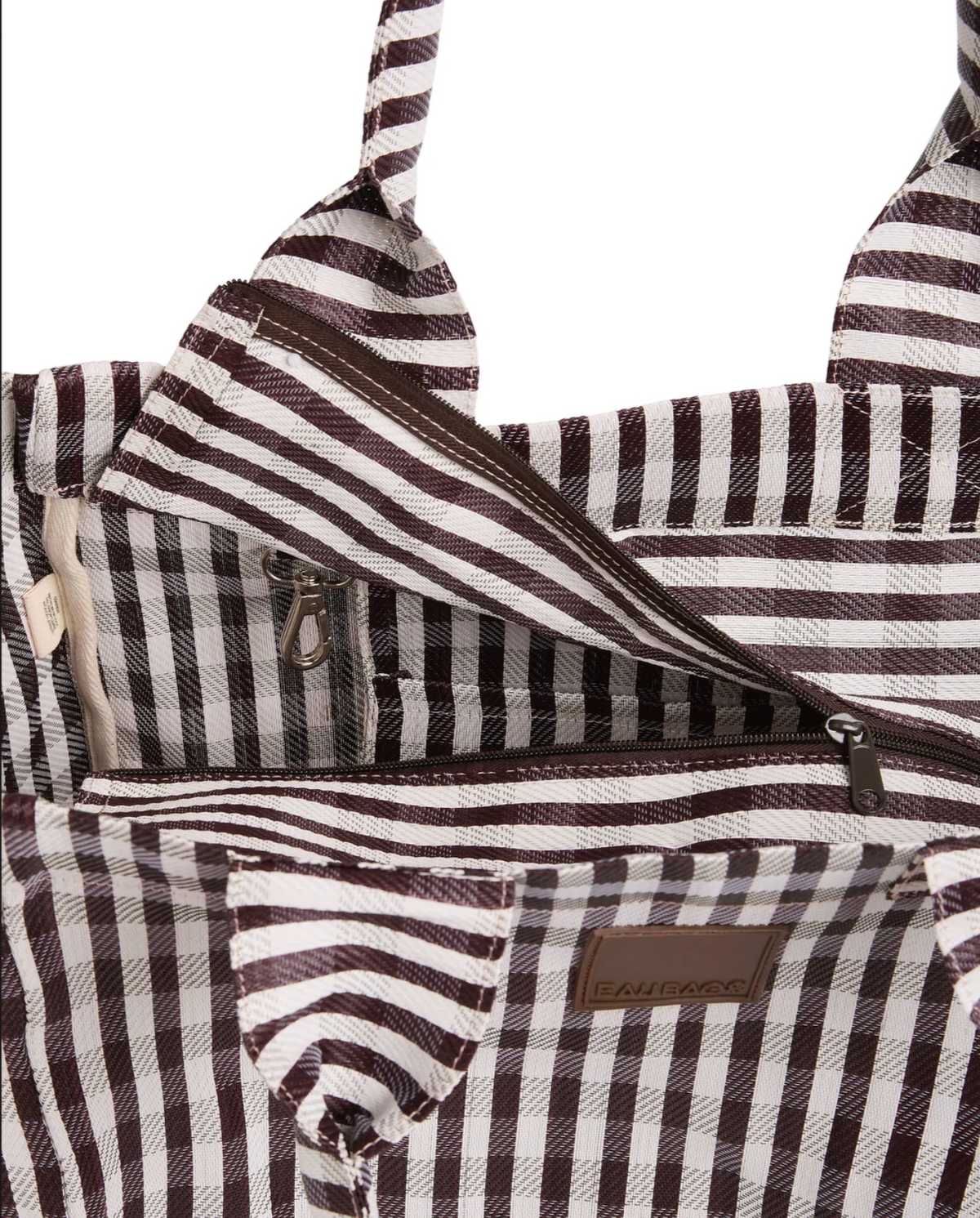 Eau Bags Grand Tote - Marron Plaid