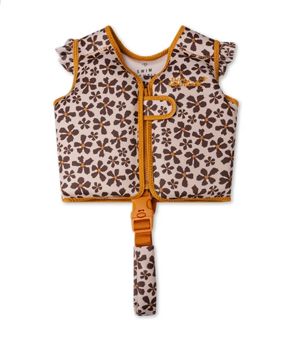Swim Essentials Swim Vest-  Orange Wild Flower 1-2