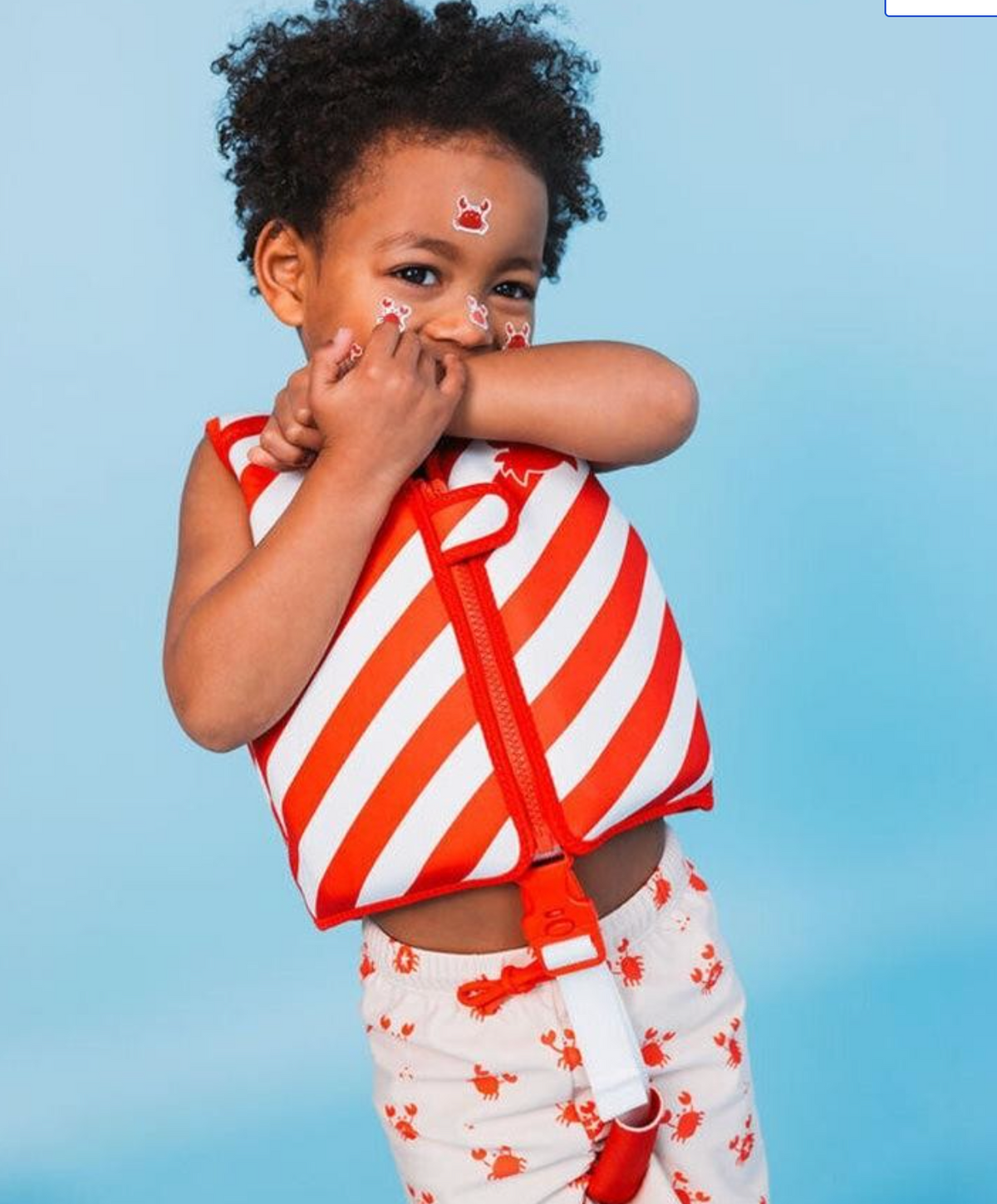 Swim Essentials Swim Vest-  Red & White Crabby 1-2 yrs