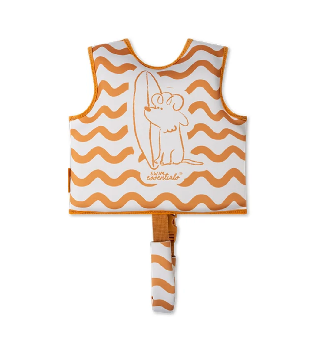 Swim Essentials Swim Vest-  Orange Surfer 2-3yrs