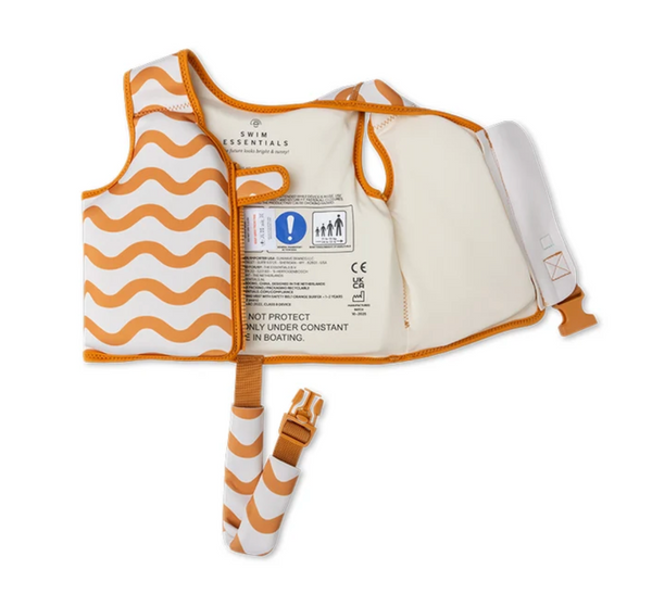 Swim Essentials Swim Vest-  Orange Surfer 2-3yrs