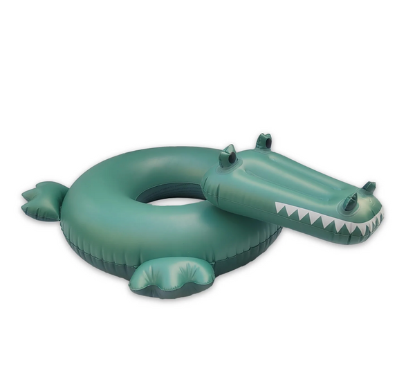 Swim Essentials Inflatable Swim Ring- Green Crocodile