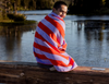 Hommey Beach Towel- Grapefruit Stripes