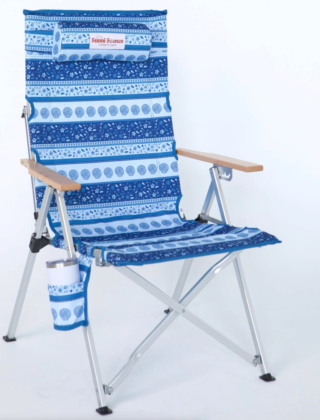Sunni Scenes Beach Chair - Coastline Blue