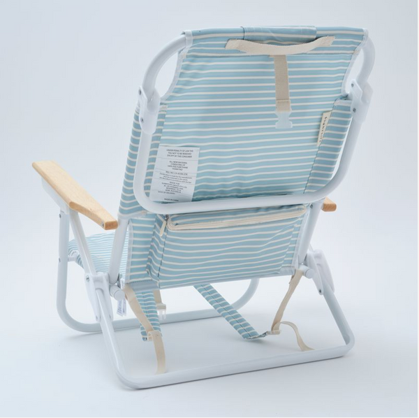 SunnyLife De Luxe Beach Chair - Lazy Days Blue Stripe