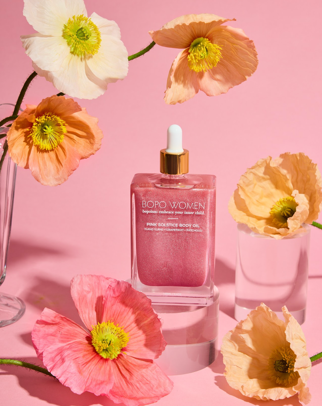 Bopo Women Beach Skin Care Body Oil - Pink Solstice