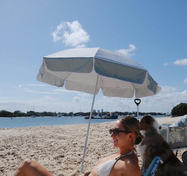LIFE! Premium Beach Umbrella - Green - Eden Meridian