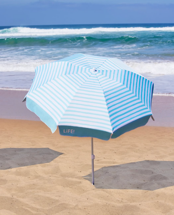 LIFE! Premium Beach Umbrella - Light Blue - Sky Meridian