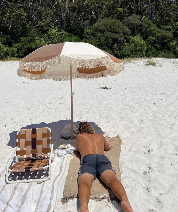 Salty Shadows Recline Beach Chair- Dark Mocha