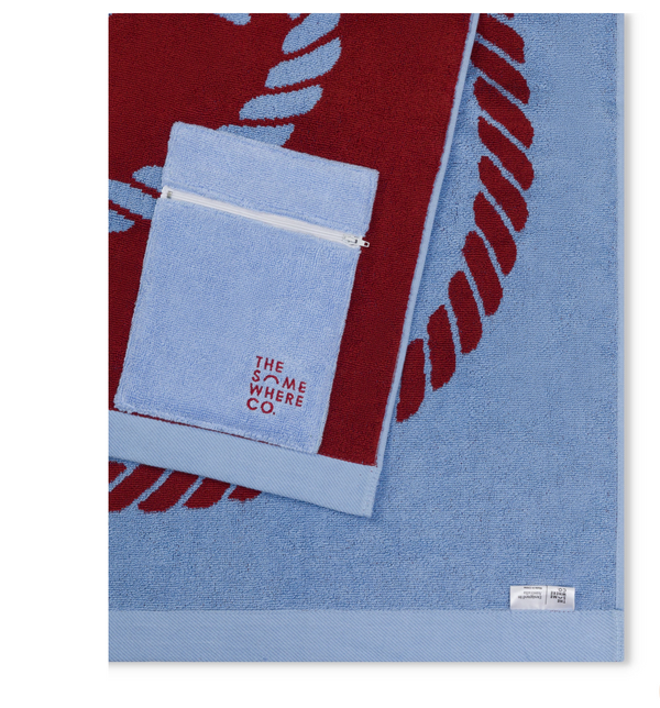 The Somewhere Co. Premium Cotton Beach Towel - Buckle Up