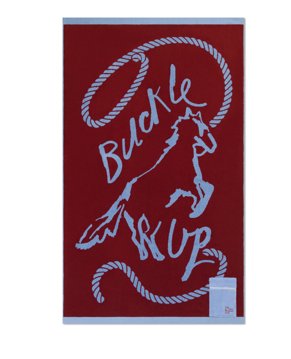 The Somewhere Co. Premium Cotton Beach Towel - Buckle Up