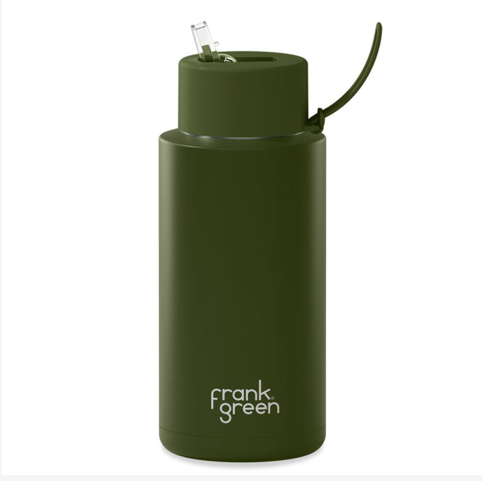 Frank Green Ceramic Reusable 1L Bottle - Khaki
