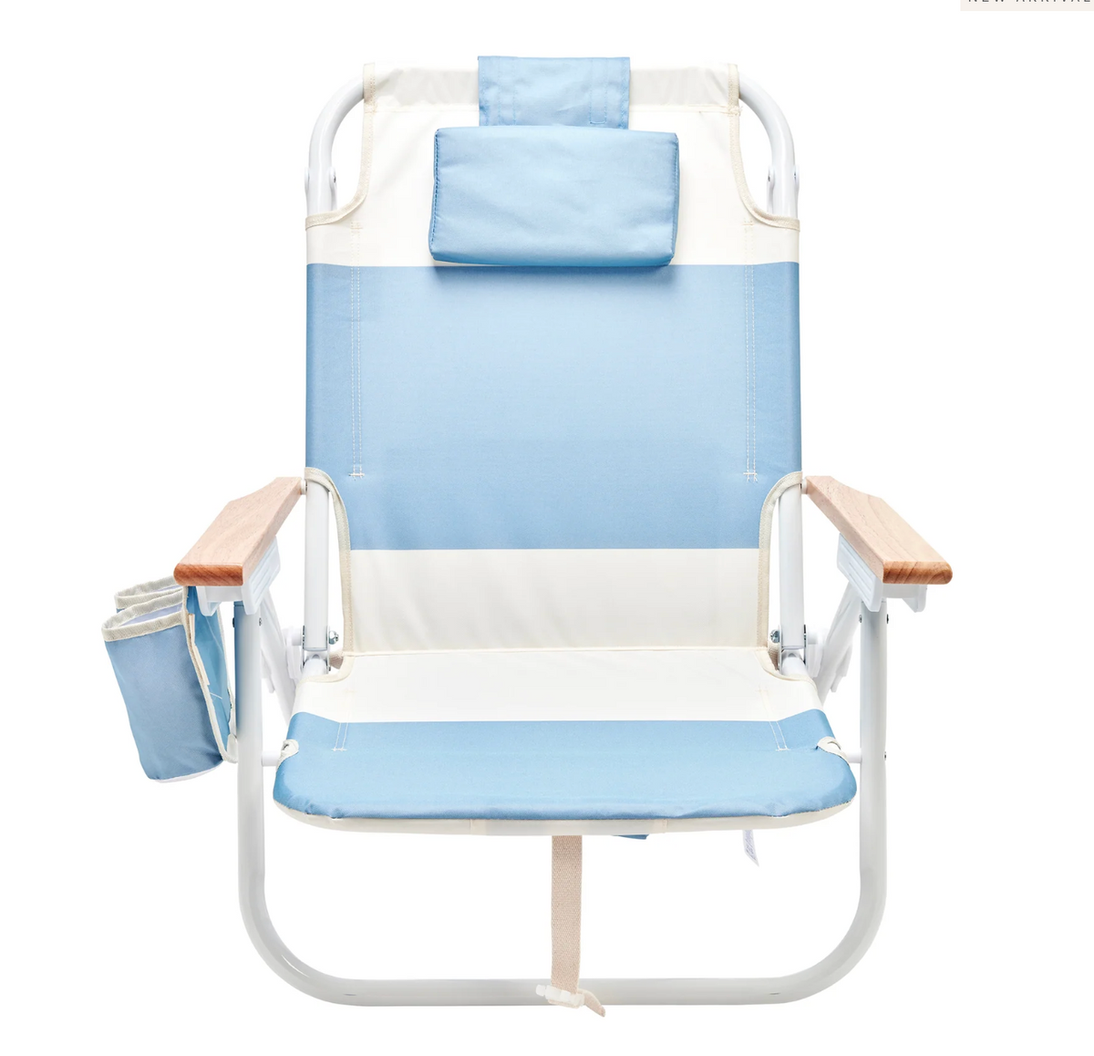 SunnyLife DeLuxe Beach Chair - La Mer Med Blue Stripe