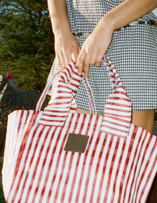 Eau Bags Grand Tote - Jaune Plaid