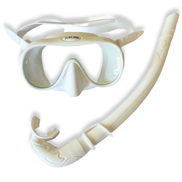 Sublime Supplies - Premium Silicone Snorkel Set  - White