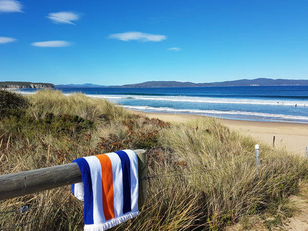Binalong Beach & C0 Beach Towel - Freycinet Orange Stripe